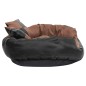 vidaXL Hundekissen Wendbar und Waschbar Schwarz und Braun 85x70x20 cm vidaXL Hundekissen Wendbar und Waschbar Schwarz und Braun 85x70x20 cm