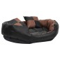 vidaXL Hundekissen Wendbar und Waschbar Schwarz und Braun 85x70x20 cm vidaXL Hundekissen Wendbar und Waschbar Schwarz und Braun 85x70x20 cm