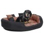 vidaXL Hundekissen Wendbar und Waschbar Schwarz und Braun 110x80x23 cm vidaXL Hundekissen Wendbar und Waschbar Schwarz und Braun 110x80x23 cm