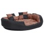 vidaXL Hundekissen Wendbar und Waschbar Schwarz und Braun 110x80x23 cm vidaXL Hundekissen Wendbar und Waschbar Schwarz und Braun 110x80x23 cm