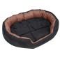 vidaXL Hundekissen Wendbar und Waschbar Schwarz und Braun 110x80x23 cm vidaXL Hundekissen Wendbar und Waschbar Schwarz und Braun 110x80x23 cm