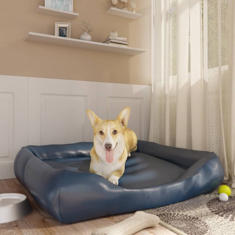 vidaXL Hundebett Dunkelblau 105x80x25 cm Kunstleder vidaXL Hundebett Dunkelblau 105x80x25 cm Kunstleder