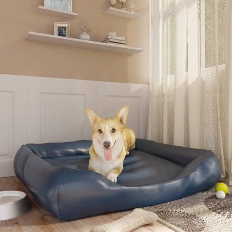 vidaXL Hundebett Dunkelblau 105x80x25 cm Kunstleder