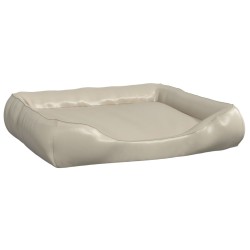 vidaXL Hundebett Beige 80x68x23 cm Kunstleder