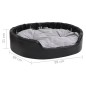 vidaXL Hundebett Schwarz-Grau 99x89x21 cm Plüsch und Kunstleder vidaXL Hundebett Schwarz-Grau 99x89x21 cm Plüsch und Kunstleder