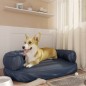 vidaXL Hundebett Ergonomisch Schaumstoff Dunkelblau 88x65cm Kunstleder vidaXL Hundebett Ergonomisch Schaumstoff Dunkelblau 88x65cm Kunstleder