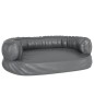 vidaXL Hundebett Ergonomisch Schaumstoff Grau 60x42 cm Kunstleder vidaXL Hundebett Ergonomisch Schaumstoff Grau 60x42 cm Kunstleder