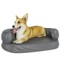 vidaXL Hundebett Ergonomisch Schaumstoff Grau 60x42 cm Kunstleder vidaXL Hundebett Ergonomisch Schaumstoff Grau 60x42 cm Kunstleder