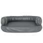 vidaXL Hundebett Ergonomisch Schaumstoff Grau 60x42 cm Kunstleder vidaXL Hundebett Ergonomisch Schaumstoff Grau 60x42 cm Kunstleder