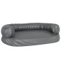 vidaXL Hundebett Ergonomisch Schaumstoff Grau 75x53 cm Kunstleder vidaXL Hundebett Ergonomisch Schaumstoff Grau 75x53 cm Kunstleder