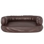 vidaXL Hundebett Ergonomisch Schaumstoff Braun 60x42 cm Kunstleder vidaXL Hundebett Ergonomisch Schaumstoff Braun 60x42 cm Kunstleder