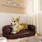 vidaXL Hundebett Ergonomisch Schaumstoff Braun 75x53 cm Kunstleder vidaXL Hundebett Ergonomisch Schaumstoff Braun 75x53 cm Kunstleder