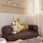 vidaXL Hundebett Ergonomisch Schaumstoff Braun 88x65 cm Kunstleder vidaXL Hundebett Ergonomisch Schaumstoff Braun 88x65 cm Kunstleder
