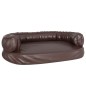 vidaXL Hundebett Ergonomisch Schaumstoff Braun 88x65 cm Kunstleder vidaXL Hundebett Ergonomisch Schaumstoff Braun 88x65 cm Kunstleder