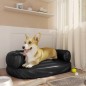vidaXL Hundebett Ergonomisch Schaumstoff Schwarz 60x42 cm Kunstleder vidaXL Hundebett Ergonomisch Schaumstoff Schwarz 60x42 cm Kunstleder