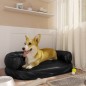 vidaXL Hundebett Ergonomisch Schaumstoff Schwarz 75x53 cm Kunstleder vidaXL Hundebett Ergonomisch Schaumstoff Schwarz 75x53 cm Kunstleder