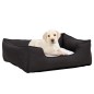 vidaXL Hundebett Dunkelgrau-Weiß 85,5x70x23 cm Fleece Leinenoptik vidaXL Hundebett Dunkelgrau-Weiß 85,5x70x23 cm Fleece Leinenoptik