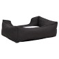 vidaXL Hundebett Dunkelgrau-Weiß 85,5x70x23 cm Fleece Leinenoptik vidaXL Hundebett Dunkelgrau-Weiß 85,5x70x23 cm Fleece Leinenoptik