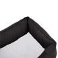 vidaXL Hundebett Dunkelgrau-Weiß 85,5x70x23 cm Fleece Leinenoptik vidaXL Hundebett Dunkelgrau-Weiß 85,5x70x23 cm Fleece Leinenoptik