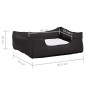 vidaXL Hundebett Dunkelgrau-Weiß 85,5x70x23 cm Fleece Leinenoptik vidaXL Hundebett Dunkelgrau-Weiß 85,5x70x23 cm Fleece Leinenoptik