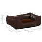 vidaXL Hundebett Braun 85,5x70x23 cm Fleece Leinenoptik vidaXL Hundebett Braun 85,5x70x23 cm Fleece Leinenoptik