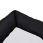 vidaXL Hundebett Schwarz-Weiß 65x50x20 cm Fleece Leinenoptik vidaXL Hundebett Schwarz-Weiß 65x50x20 cm Fleece Leinenoptik