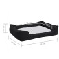 vidaXL Hundebett Schwarz-Weiß 65x50x20 cm Fleece Leinenoptik vidaXL Hundebett Schwarz-Weiß 65x50x20 cm Fleece Leinenoptik