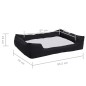 vidaXL Hundebett Schwarz-Weiß 85,5x70x23 cm Fleece Leinenoptik vidaXL Hundebett Schwarz-Weiß 85,5x70x23 cm Fleece Leinenoptik