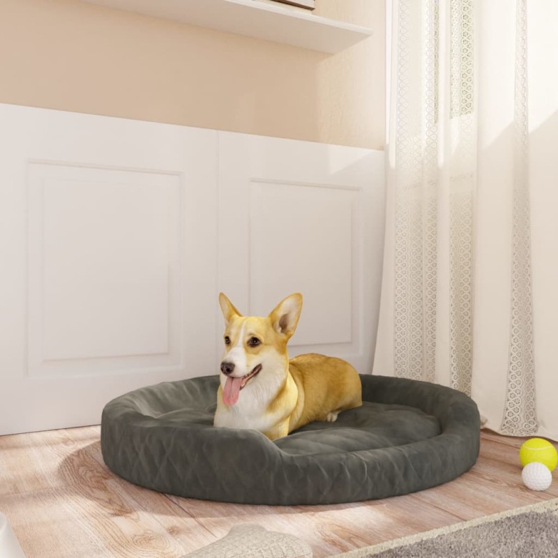 vidaXL Hundebett Dunkelgrau 90x70x23 cm Plüsch vidaXL Hundebett Dunkelgrau 90x70x23 cm Plüsch