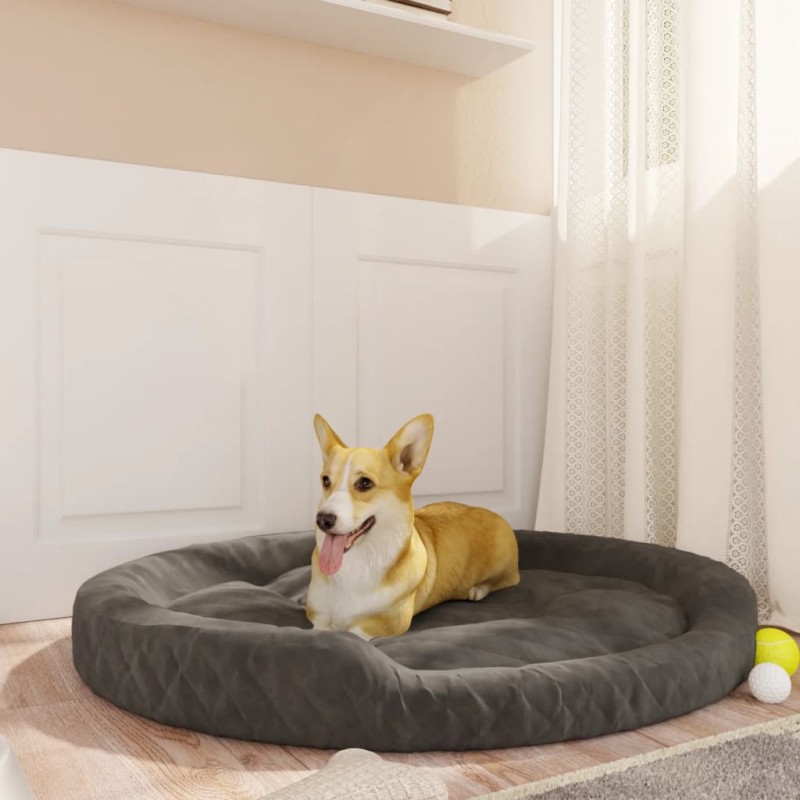 vidaXL Hundebett Dunkelgrau 110x90x23 cm Plüsch vidaXL Hundebett Dunkelgrau 110x90x23 cm Plüsch