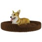 vidaXL Hundebett Braun 70x55x23 cm Plüsch vidaXL Hundebett Braun 70x55x23 cm Plüsch