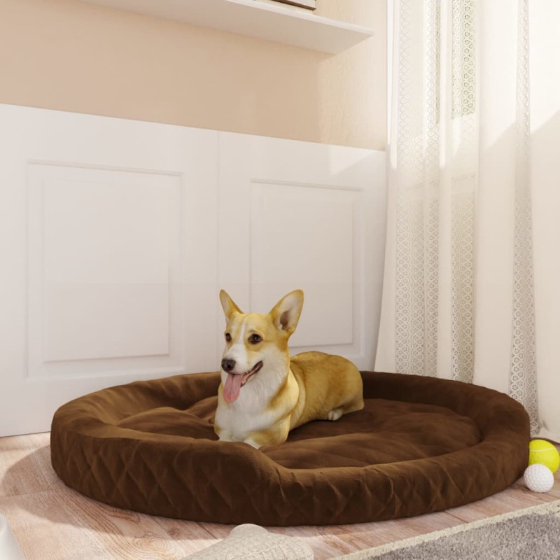 vidaXL Hundebett Braun 110x90x23 cm Plüsch vidaXL Hundebett Braun 110x90x23 cm Plüsch