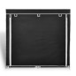 vidaXL Stoff Schuhschrank mit Abdeckung 115 x 28 x 110 cm Schwarz vidaXL Stoff Schuhschrank mit Abdeckung 115 x 28 x 110 cm Schwarz