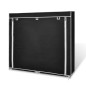 vidaXL Stoff Schuhschrank mit Abdeckung 115 x 28 x 110 cm Schwarz vidaXL Stoff Schuhschrank mit Abdeckung 115 x 28 x 110 cm Schwarz