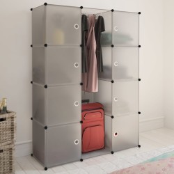 vidaXL Modularer Schrank mit 9 Fächern 37×115×150 cm Weiß 