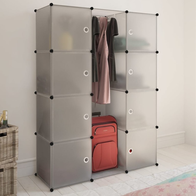 vidaXL Modularer Schrank mit 9 Fächern 37×115×150 cm Weiß vidaXL Modularer Schrank mit 9 Fächern 37×115×150 cm Weiß