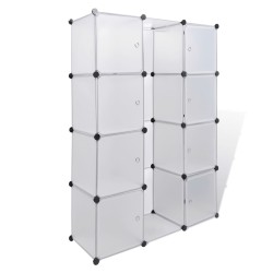 vidaXL Modularer Schrank mit 9 Fächern 37×115×150 cm Weiß 