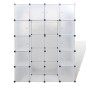 vidaXL Modularer Schrank mit 14 Fächern weiß 37 x 146 x 180,5 cm vidaXL Modularer Schrank mit 14 Fächern weiß 37 x 146 x 180,5 cm