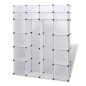 vidaXL Modularer Schrank mit 18 Fächern weiß 37 x 146 x 180,5 cm vidaXL Modularer Schrank mit 18 Fächern weiß 37 x 146 x 180,5 cm
