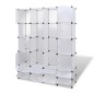 vidaXL Modularer Schrank mit 18 Fächern weiß 37 x 146 x 180,5 cm vidaXL Modularer Schrank mit 18 Fächern weiß 37 x 146 x 180,5 cm