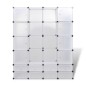 vidaXL Modularer Schrank mit 18 Fächern weiß 37 x 146 x 180,5 cm vidaXL Modularer Schrank mit 18 Fächern weiß 37 x 146 x 180,5 cm