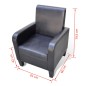 vidaXL Sessel Schwarz Kunstleder vidaXL Sessel Schwarz Kunstleder