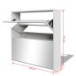 vidaXL Schuhschrank mit 2 Fächern Spiegel Weiß 63x17x67 cm vidaXL Schuhschrank mit 2 Fächern Spiegel Weiß 63x17x67 cm