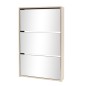 vidaXL Schuhschrank mit 3 Fächern Spiegel Eiche-Optik 63x17x102,5 cm vidaXL Schuhschrank mit 3 Fächern Spiegel Eiche-Optik 63x17x102,5 cm