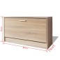 vidaXL Schuhbank Eiche 80x24x45 cm vidaXL Schuhbank Eiche 80x24x45 cm