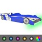 vidaXL Kinderbett mit LED im Rennwagen-Design 90 x 200 cm Blau vidaXL Kinderbett mit LED im Rennwagen-Design 90 x 200 cm Blau