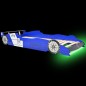 vidaXL Kinderbett mit LED im Rennwagen-Design 90 x 200 cm Blau vidaXL Kinderbett mit LED im Rennwagen-Design 90 x 200 cm Blau