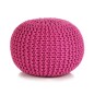 vidaXL Handgestrickter Pouf Baumwolle 50 x 35 cm Rosa vidaXL Handgestrickter Pouf Baumwolle 50 x 35 cm Rosa