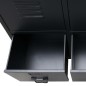 vidaXL Kleiderschrank Metall Industrie-Stil 67 x 35 x 107 cm Schwarz vidaXL Kleiderschrank Metall Industrie-Stil 67 x 35 x 107 cm Schwarz