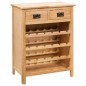 vidaXL Weinschrank 72x32x90 cm Massivholz Eiche vidaXL Weinschrank 72x32x90 cm Massivholz Eiche
